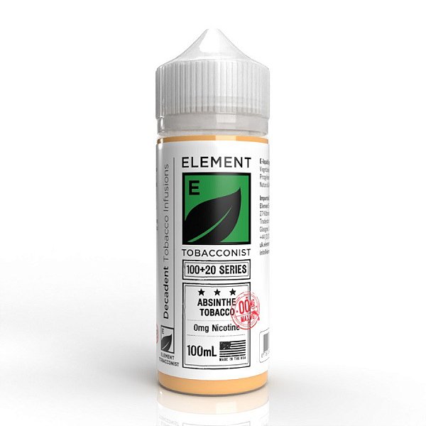 Absinthe Tobacco - Tobacconist Series - Element - Free Base - 100ml
