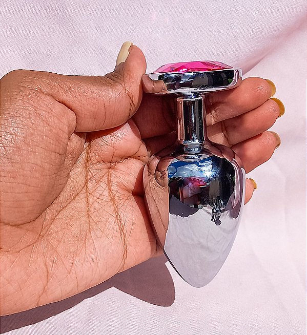 Plug Anal Joia G Coração Em Aço Inoxidável