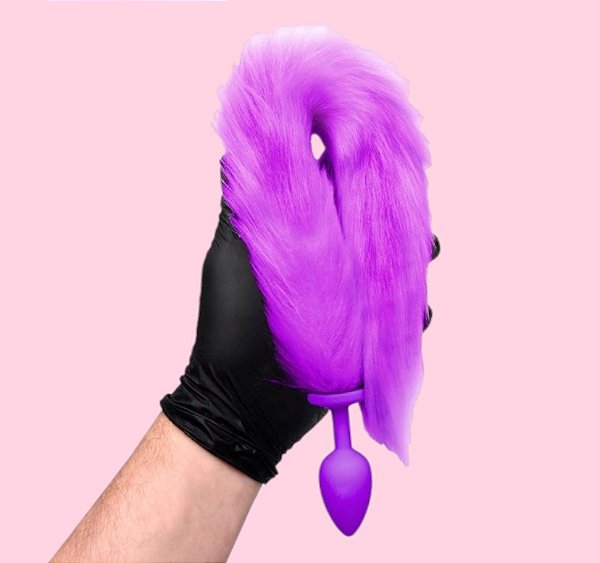 Plug Anal de Silicone com Rabo de Raposa