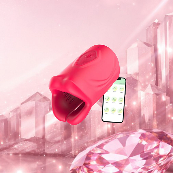 Masturbador Boca com Vibrador com Aplicativo