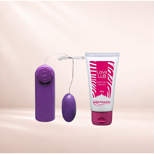 Vibrador Bullet Multivelocidade + Lubrificante Love Lub Neutro