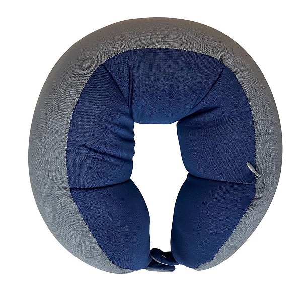 Almofada de pescoço massageadora supreme ergonômica azul