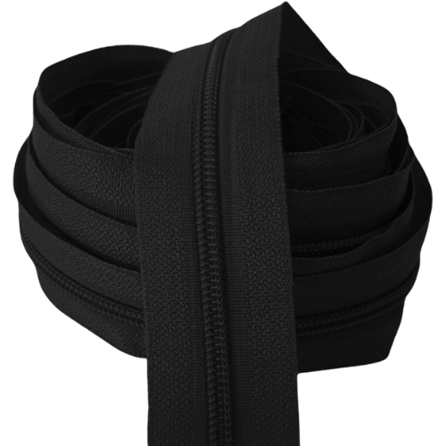 Zíper Nº5 com 5 Metros Cor Preto
