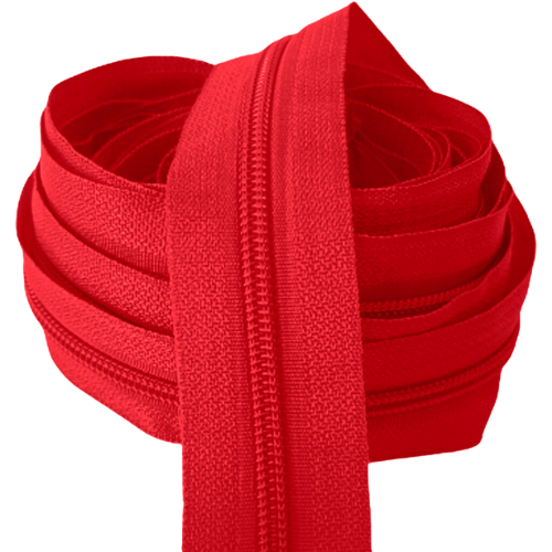 Zíper Nº5 com 5 Metros Cor Vermelho