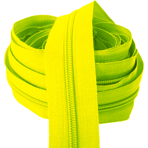 Zíper Nº5 com 5 Metros Cor Amarelo Neon