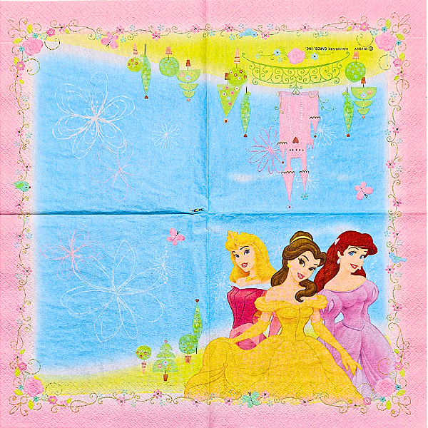 Guardanapo para Decoupage 33x33 Princesas