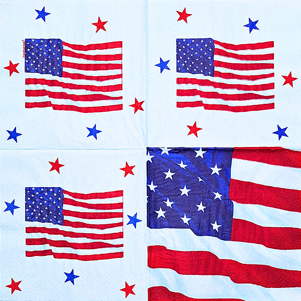 Guardanapo para Decoupage 33x33 Bandeira Americana