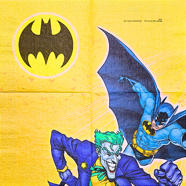 Guardanapo para Decoupage 33x33 Batman e Coringa
