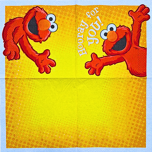 Guardanapo para Decoupage 33x33 Elmo Hooray for You