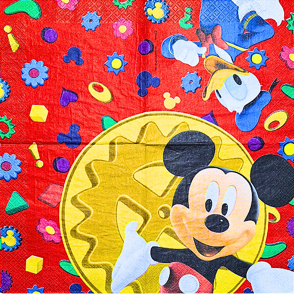 Guardanapo para Decoupage 33x33 Mickey e Donald