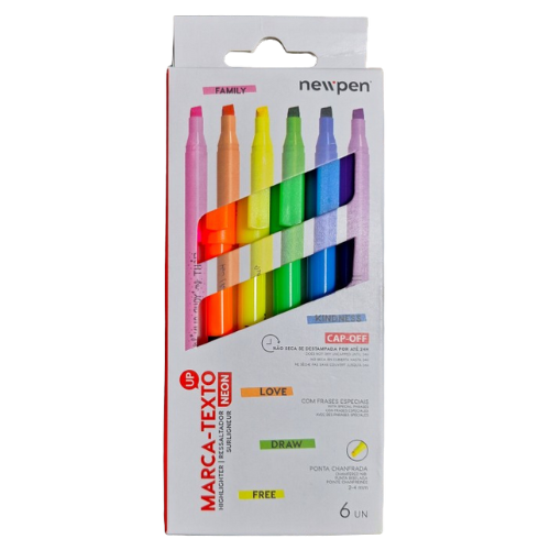 Marca-Texto com 6 Unidades Newpen
