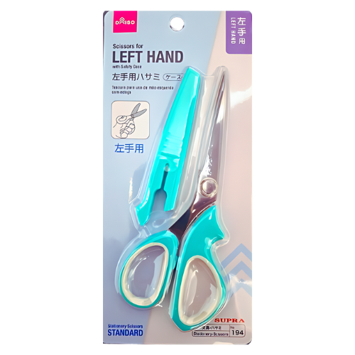 Tesoura para Canhoto com Estojo Protetor Daiso