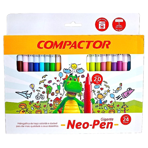 Caneta Hidrográfica Gigante Neo-Pen 24 Unidades Compactor