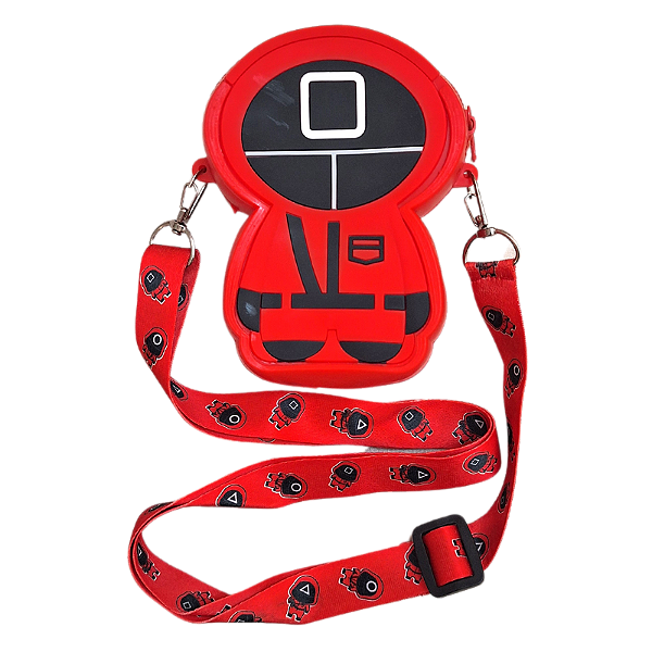 Bolsa Pop It Anti-Stress de Silicone com Alça Tema Round 6 Chefe