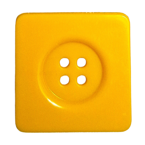 Botão de Plástico para Artesanato 35mm 4 Furos com 4 Unidades Quadrado