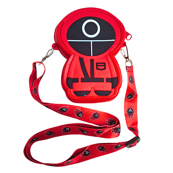 Bolsa Pop It Anti-Stress de Silicone com Alça Tema Round 6 Trabalhador