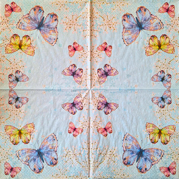 Guardanapo para Decoupage 33x33 Borboletas da Alemanha