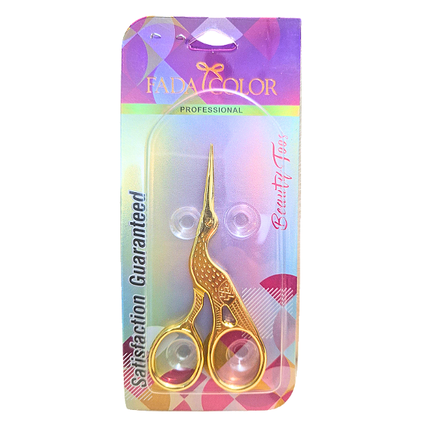 Tesoura Pássaro 9.5cm Dourada