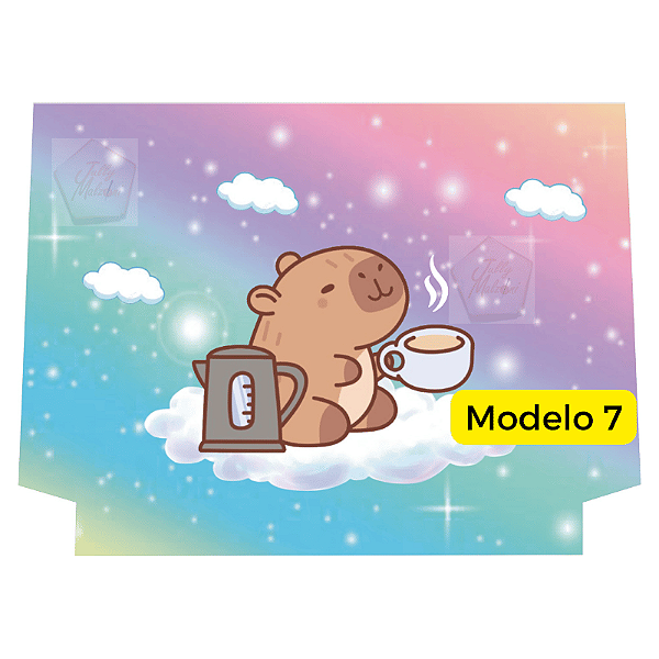 Recorte Sublimado Necessaire Tradicional Tema Capivara Modelo 7