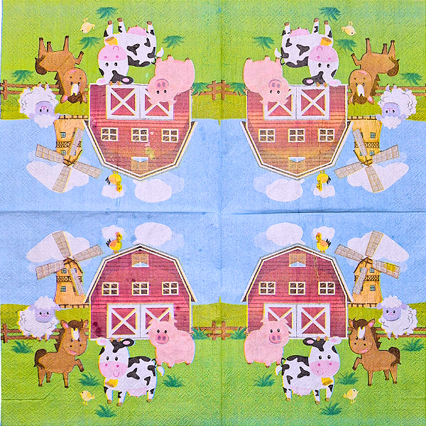 Guardanapo para Decoupage 33x33 Fazendinha Holandesa