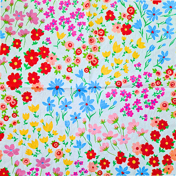Guardanapo para Decoupage 33x33 Multi Floral