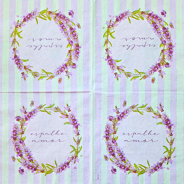 Guardanapo para Decoupage 32.5x32.5 Espalhe Amor