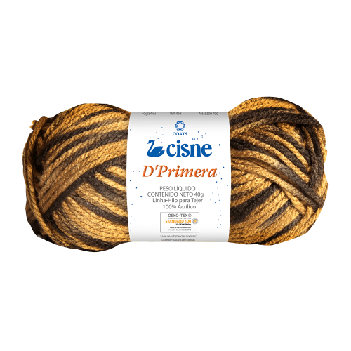 Novelo de Lã Tricô Crochê 40g 84m Cisne D'Primera Multicolor 642 Coats