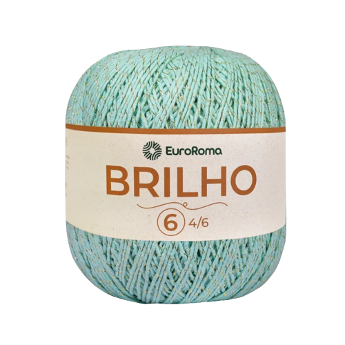 Barbante para Crochê Tricô Tear Macramê 406m Brilho Cor 800 EuroRoma