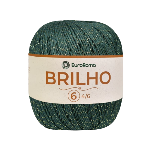 Barbante para Crochê Tricô Tear Macramê 406m Brilho Cor 804 EuroRoma