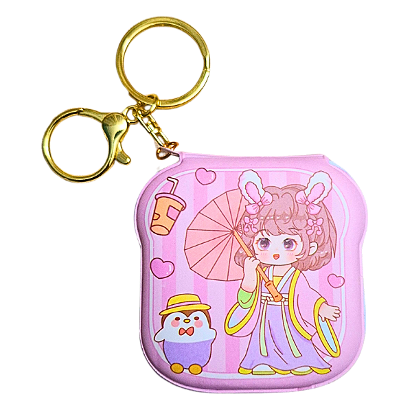 Chaveiro Bloco de Notas 60 Folhas Kawaii Chibi Modelo 1