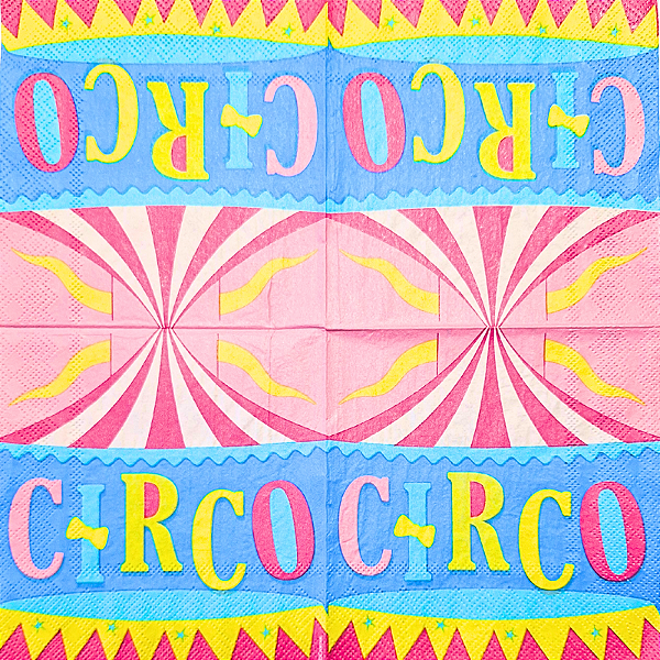 Guardanapo para Decoupage 24.5x24.5 Circo
