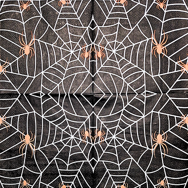 Guardanapo para Decoupage 33x33 Halloween Teia de Aranha