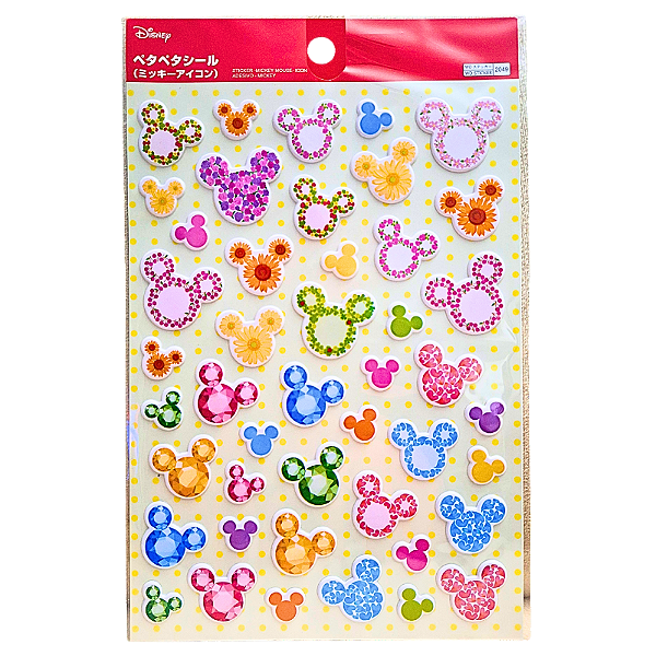 Cartela de Adesivos Autocolantes 3D Mickey