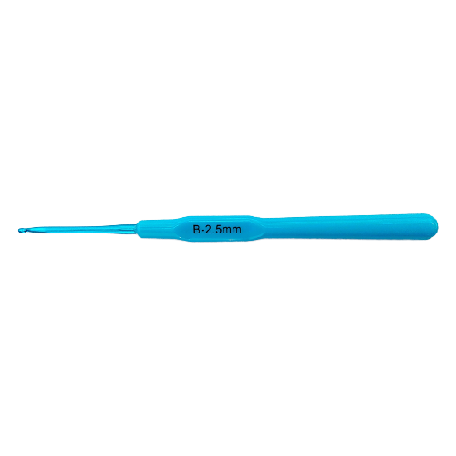 Agulha de Crochê em Alumínio com Cabo Plástico 2.5mm