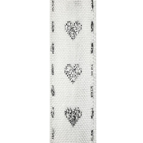 Galão Decorado 18mm 10m MW611 Branco Prata Marwan