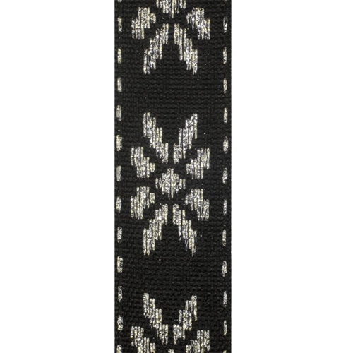 Galão Decorado 18mm 10m MW612 Preto Prata Marwan
