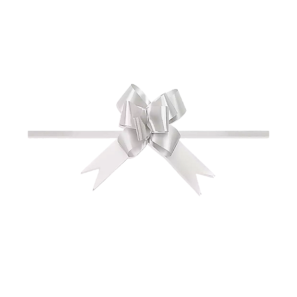 Laço Pronto Liso 1.8cm x 36cm 10 Unidades Branco Cromus