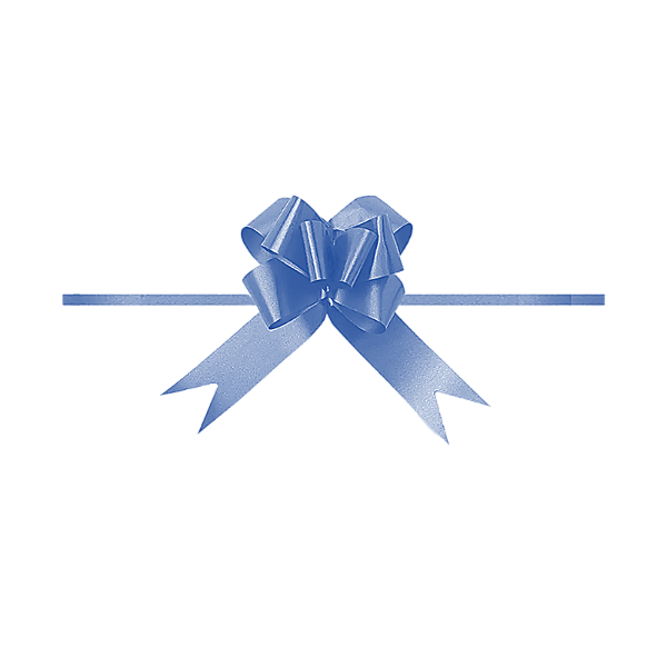 Laço Pronto Liso 1.8cm x 36cm 10 Unidades Azul Claro Cromus