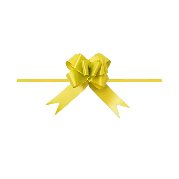 Laço Pronto Liso 1.8cm x 36cm 10 Unidades Amarelo Cromus