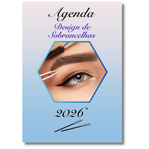 Agenda para Design de Sobrancelhas 2026 em PDF