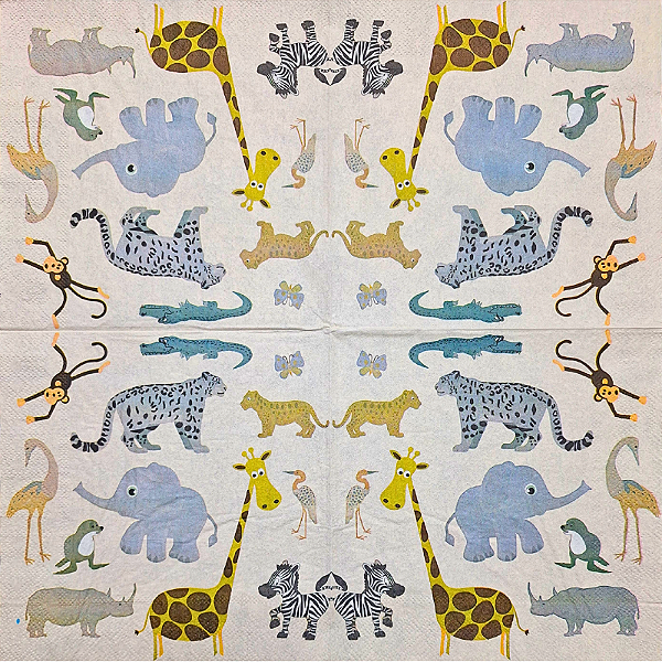 Guardanapo para Decoupage 32x32 Animais