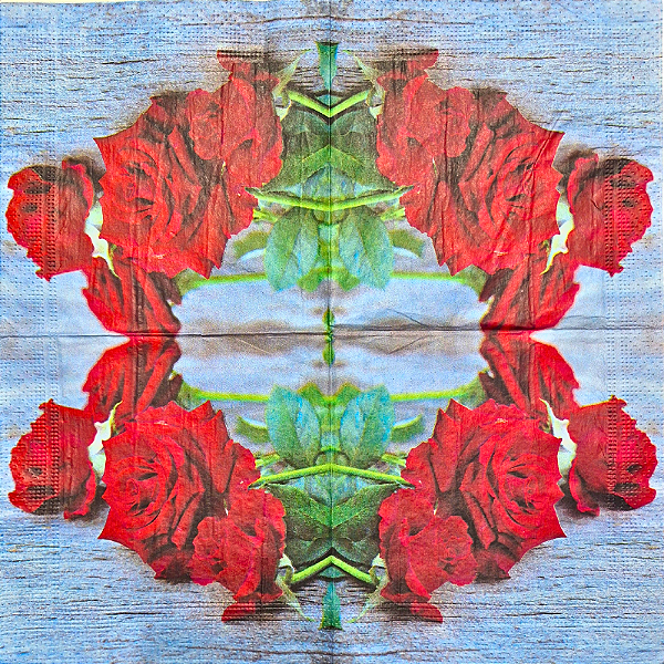 Guardanapo para Decoupage 33x33 Rosas Amáveis