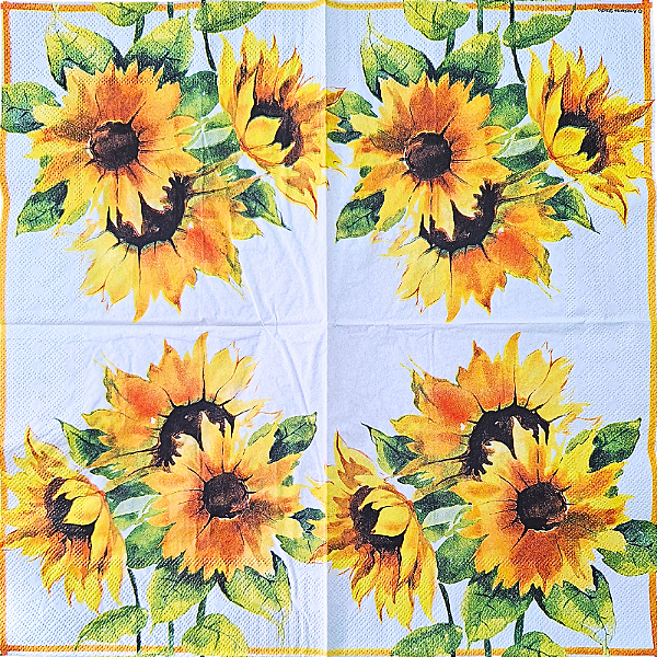 Guardanapo para Decoupage 33x33 Girassóis