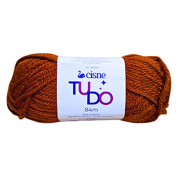 Novelo de Lã para Tricô Crochê 40g 84m Cisne Tudo Cor 830 Coats