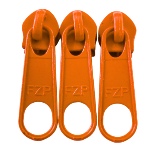 Cursor Para Zíper Nº5 com 3 Unidades Cor Laranja