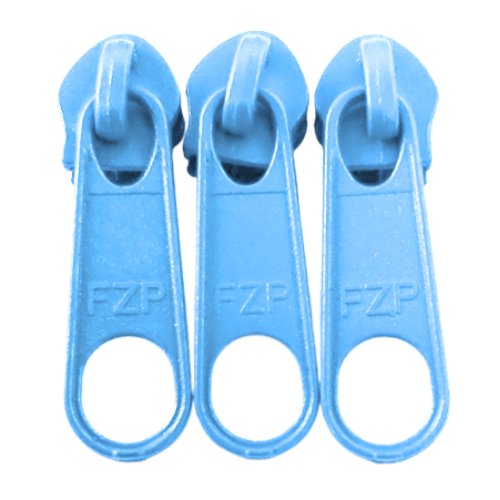 Cursor Para Zíper Nº5 com 3 Unidades Cor Azul Bebê