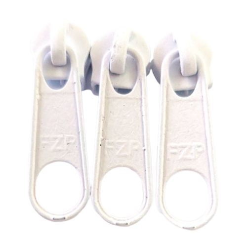 Cursor Para Zíper Nº5 com 3 Unidades Cor Branco