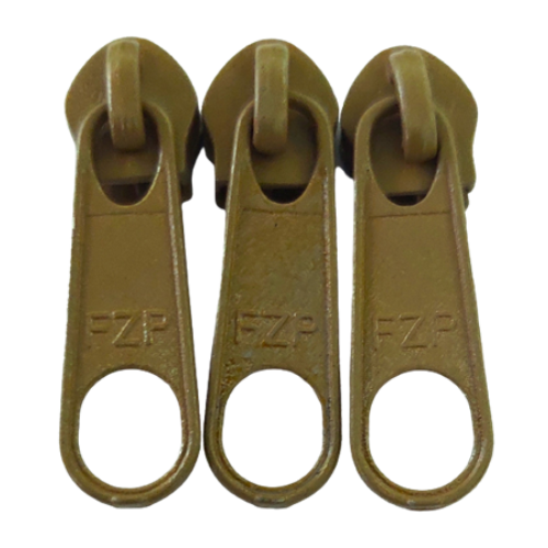 Cursor Para Zíper Nº5 com 3 Unidades Cor Marrom