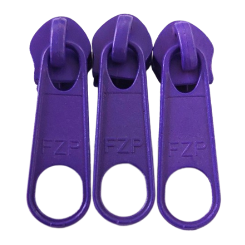Cursor Para Zíper Nº5 com 3 Unidades Cor Lavanda