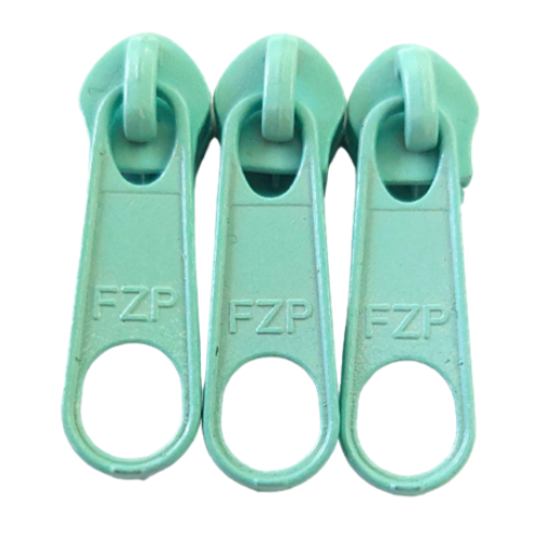 Cursor Para Zíper Nº5 com 3 Unidades Cor Verde Água